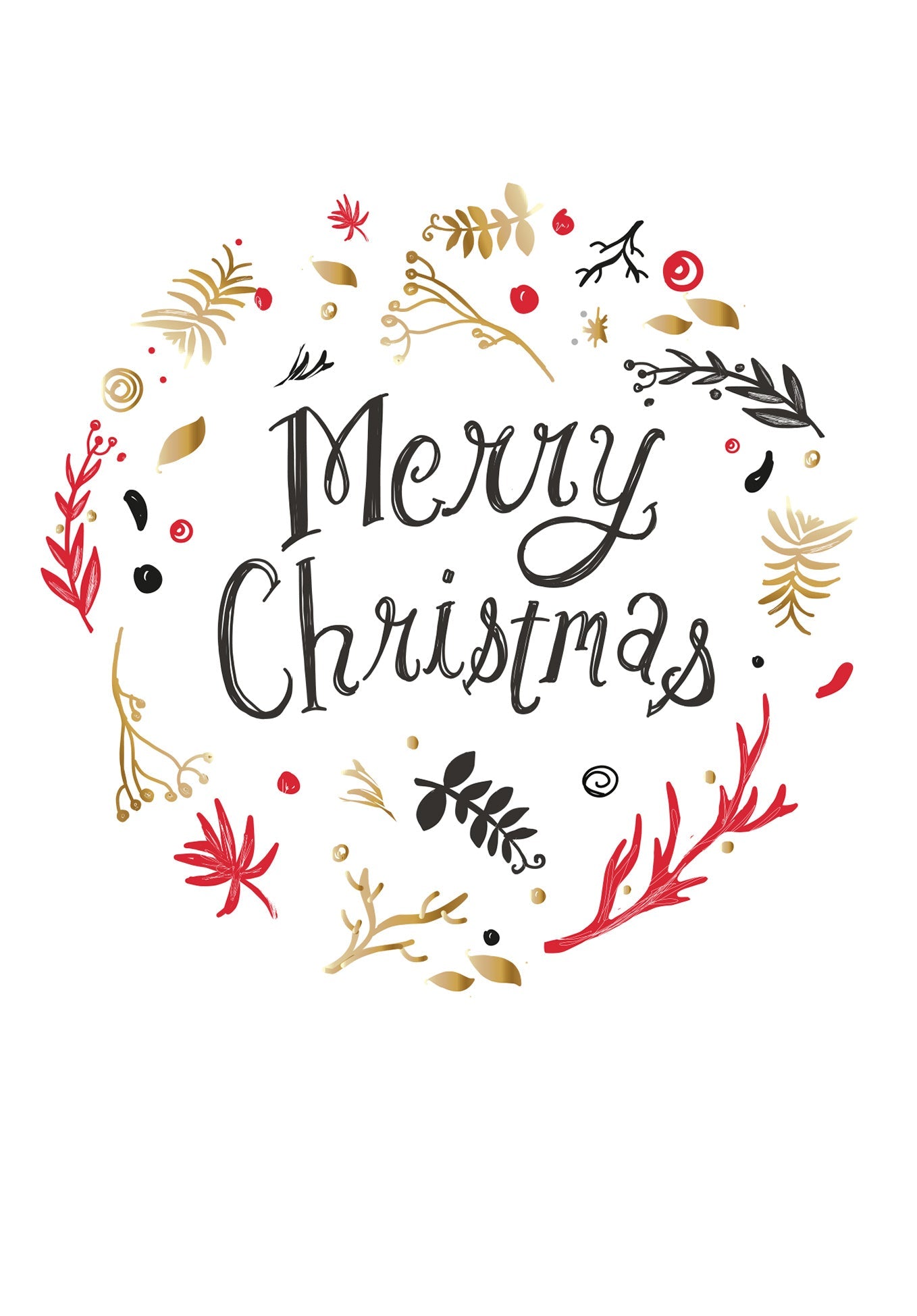 Merry Christmas - Kreis Weiß PDF