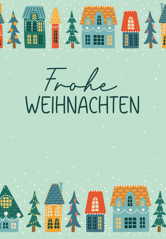 Frohe Weihnachten - Häuser