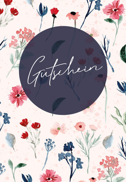 Gutschein - Aquarell Blumen PDF
