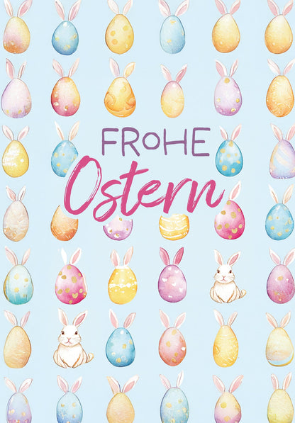 Frohe Ostern - Haseneier Muster PDF