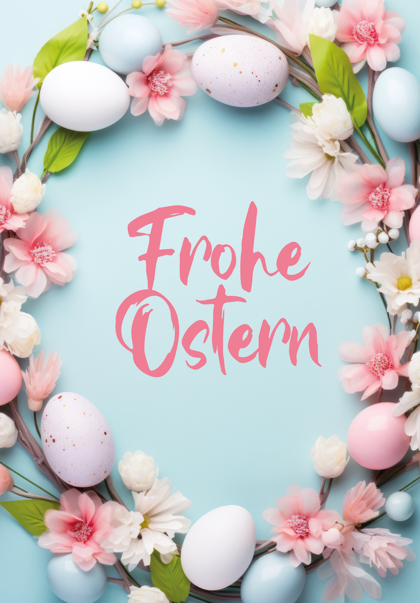 Frohe Ostern - Blumenkranz
