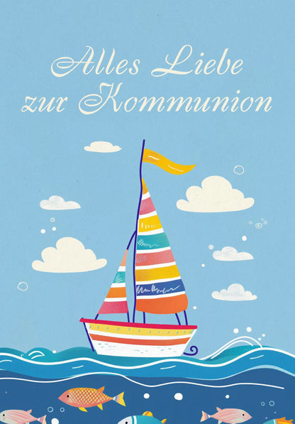 Alles Liebe zur Kommunion - Segelboot PDF