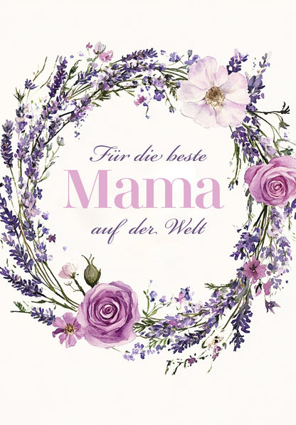 Für die beste Mama - Blumenkranz Lila PDF