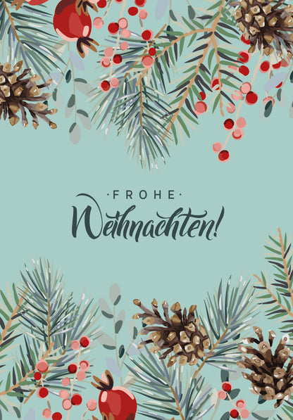Frohe Weihnachten - Tannenzapfen PDF