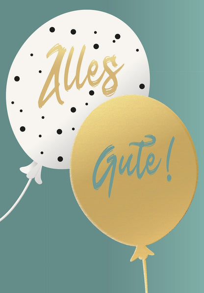 Alles Gute - Ballons Gold PDF