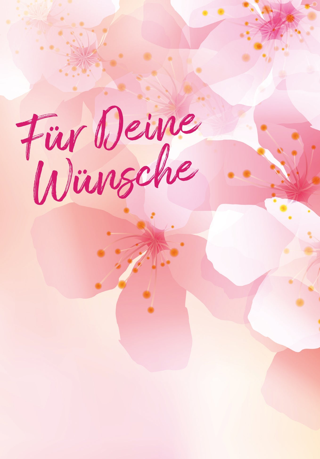 Wunschgutschein Für deine Wünsche - Blumen Rosa PDF – Geschenkgutschein Ansicht 2