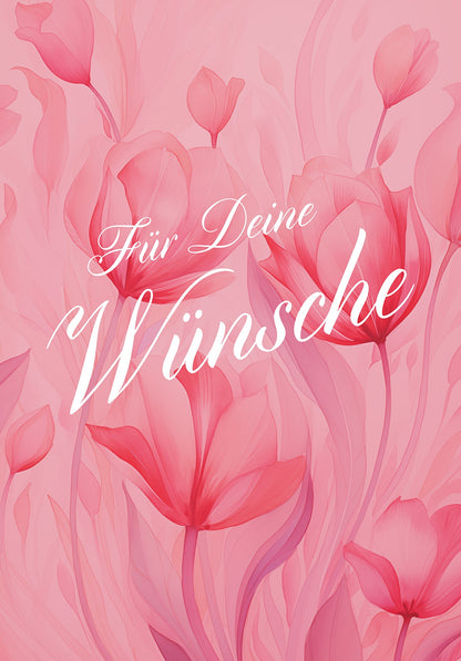 Für deine Wünsche - Pink Blumen PDF