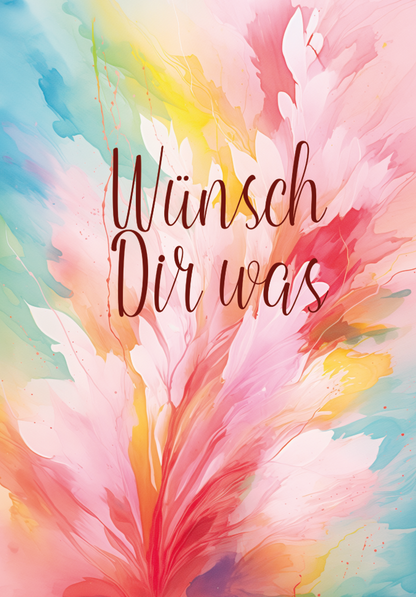 Wunschgutschein Wünsch dir was - Bunt PDF – Geschenkgutschein Ansicht 2