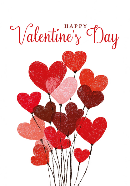 Wunschgutschein Happy Valentine's Day - Herzballons – Geschenkgutschein Ansicht 2