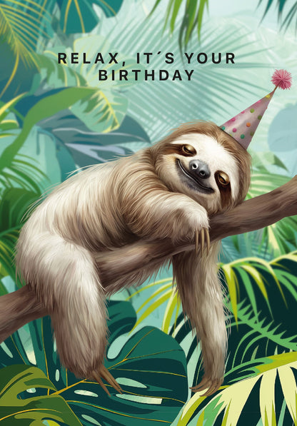 Relax Birthday - Faultier PDF