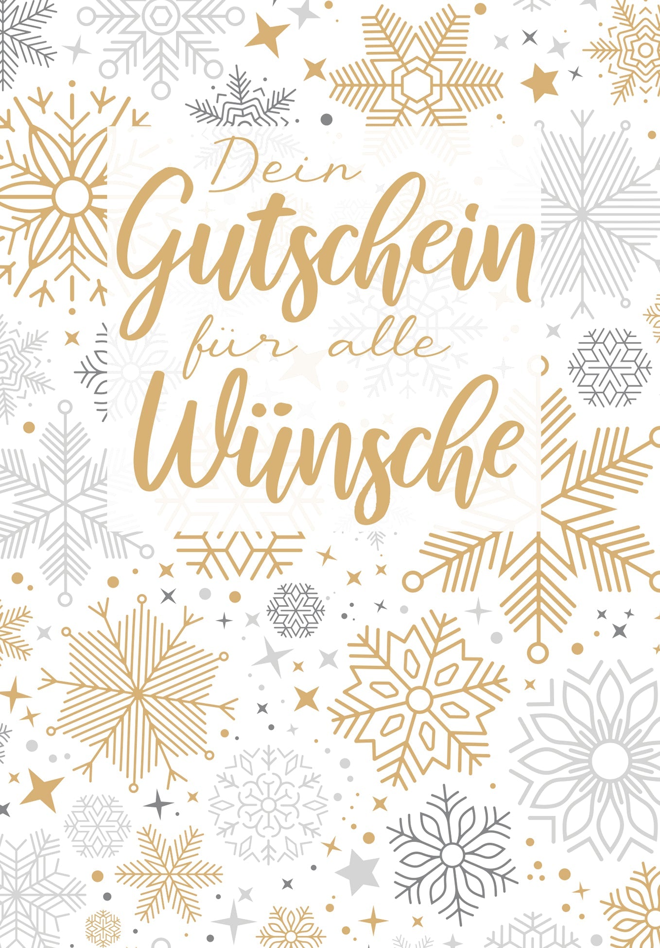 Für alle Wünsche - Schneeflocken Gold PDF