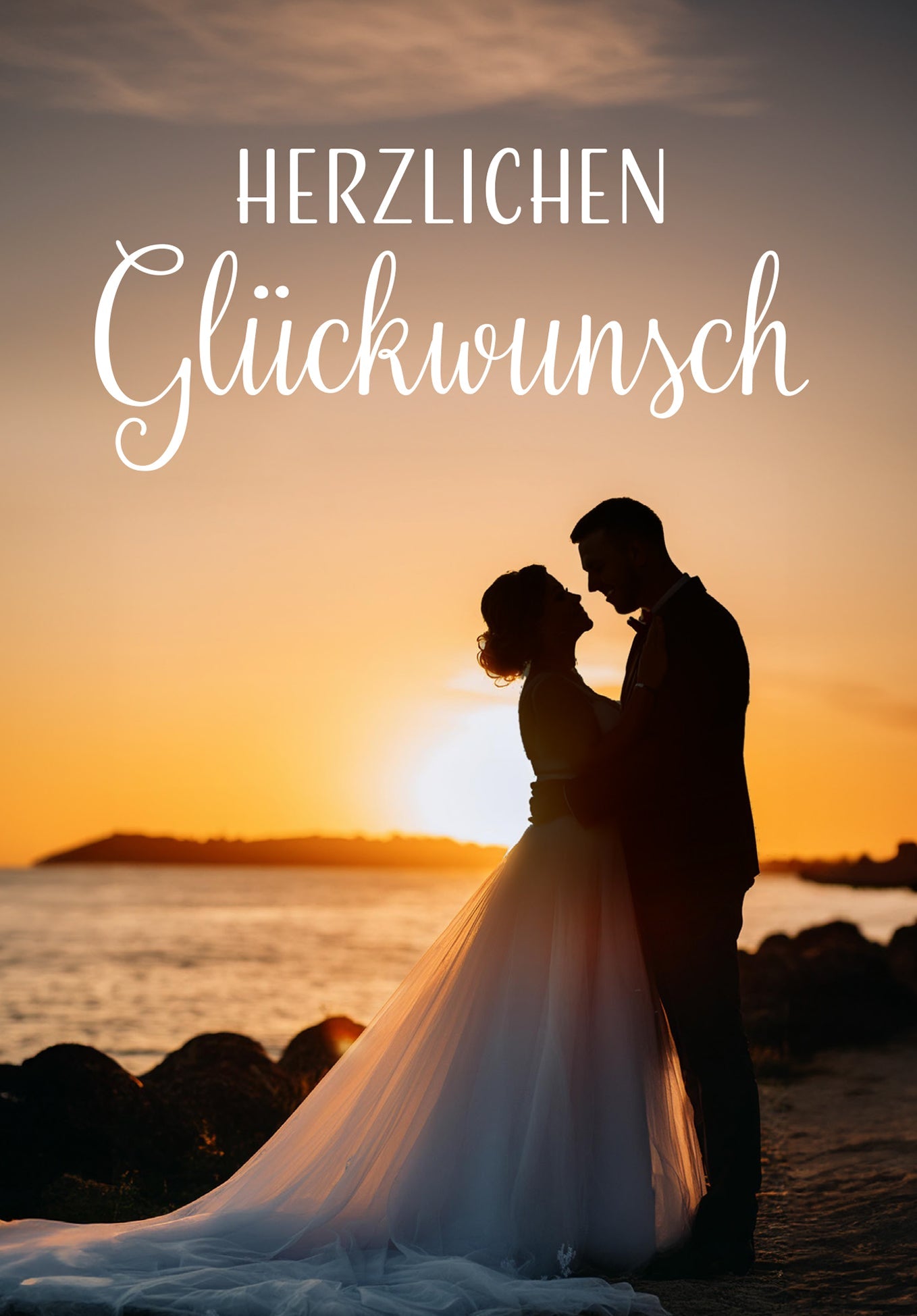 Wunschgutschein Herzlichen Glückwunsch - Sonnenuntergang – Geschenkgutschein Ansicht 2