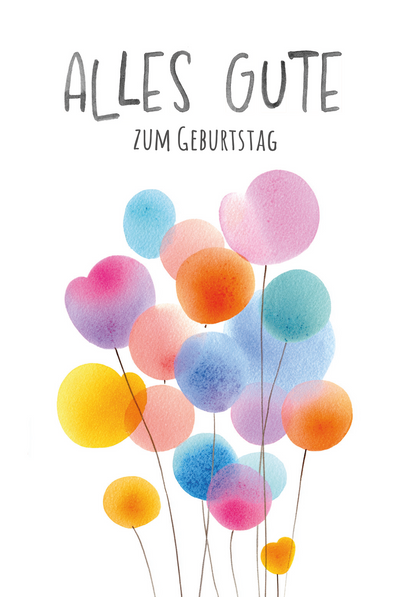 Alles Gute Geburtstag - Ballons Bunt