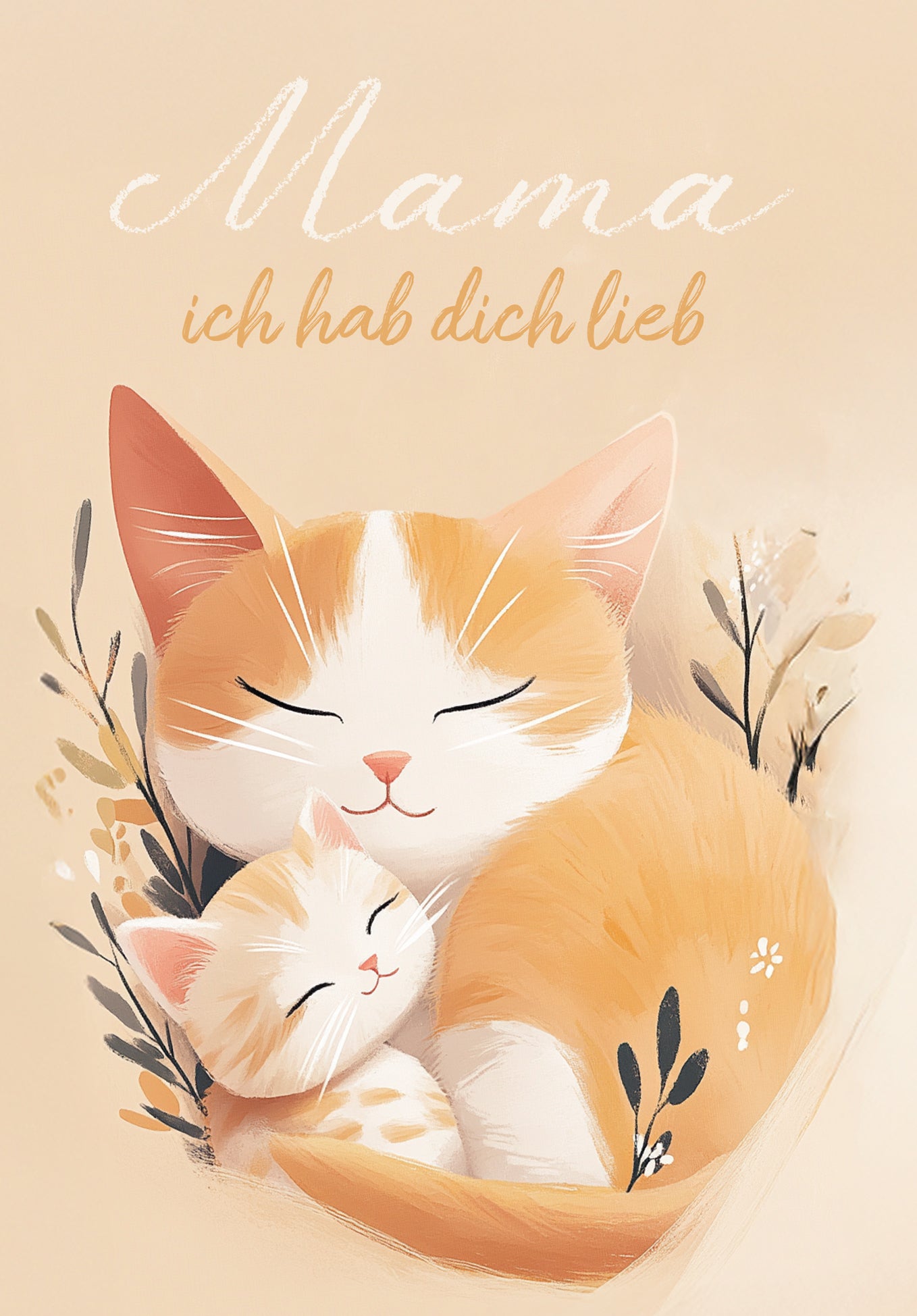 Mama hab dich lieb - Katzen Orange PDF