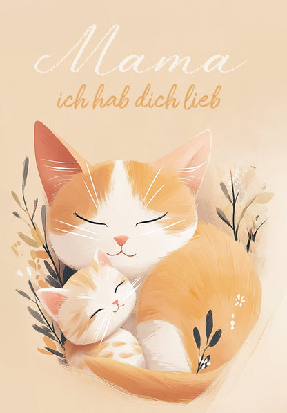 Mama hab dich lieb - Katzen Orange PDF