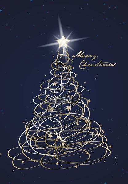 Merry Christmas - Tannenbaum Blau PDF