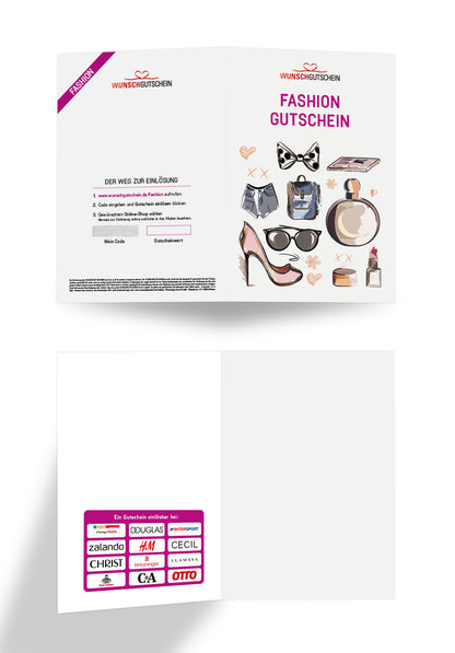 Fashion Gutschein - Einlösbar für Modeartikel und Accessoires PDF
