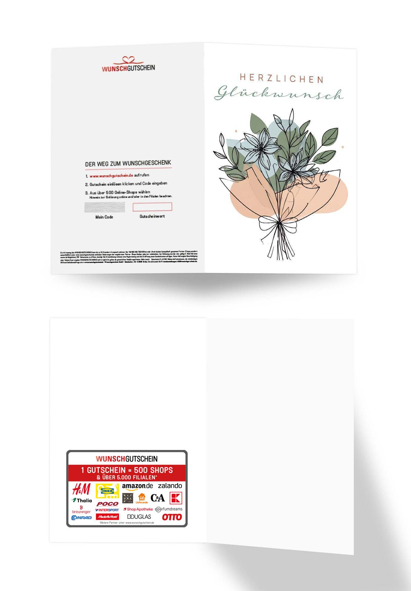 Herzlichen Glückwunsch - Blumenstrauß PDF
