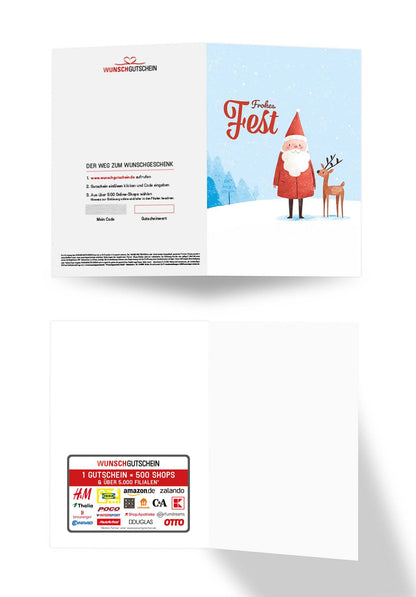 Frohes Fest - Weihnachtsmann Rentier