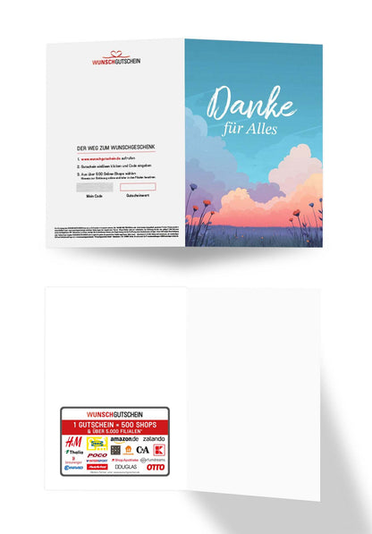 Danke für Alles - Bunte Wolken