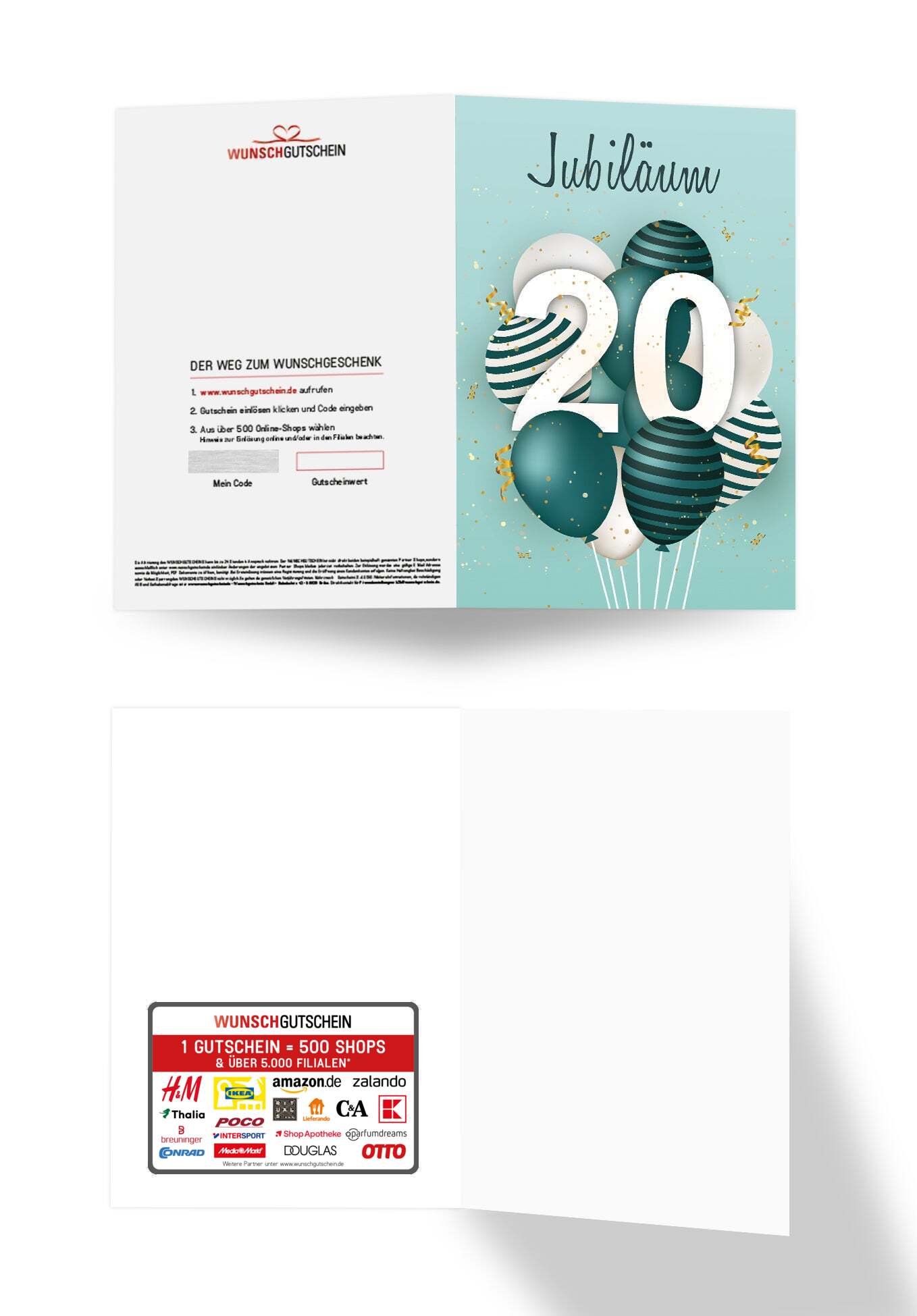 20 Jahre Jubiläum - Ballons Grün PDF