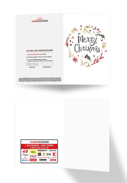 Merry Christmas - Kreis Weiß