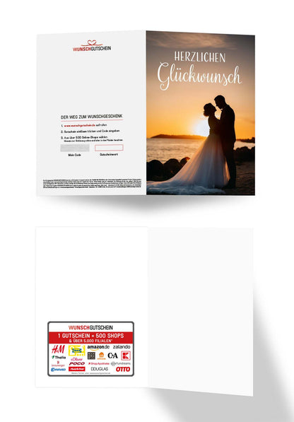 Wunschgutschein Herzlichen Glückwunsch - Sonnenuntergang – Geschenkgutschein Ansicht 3