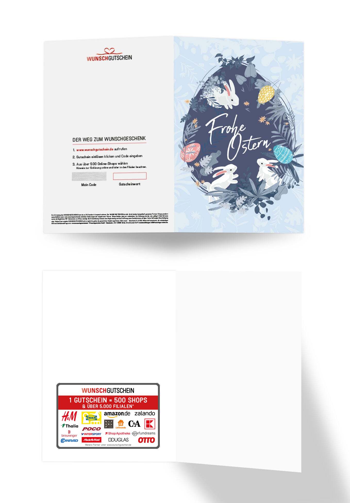 Frohe Ostern - Ei auf Blau PDF