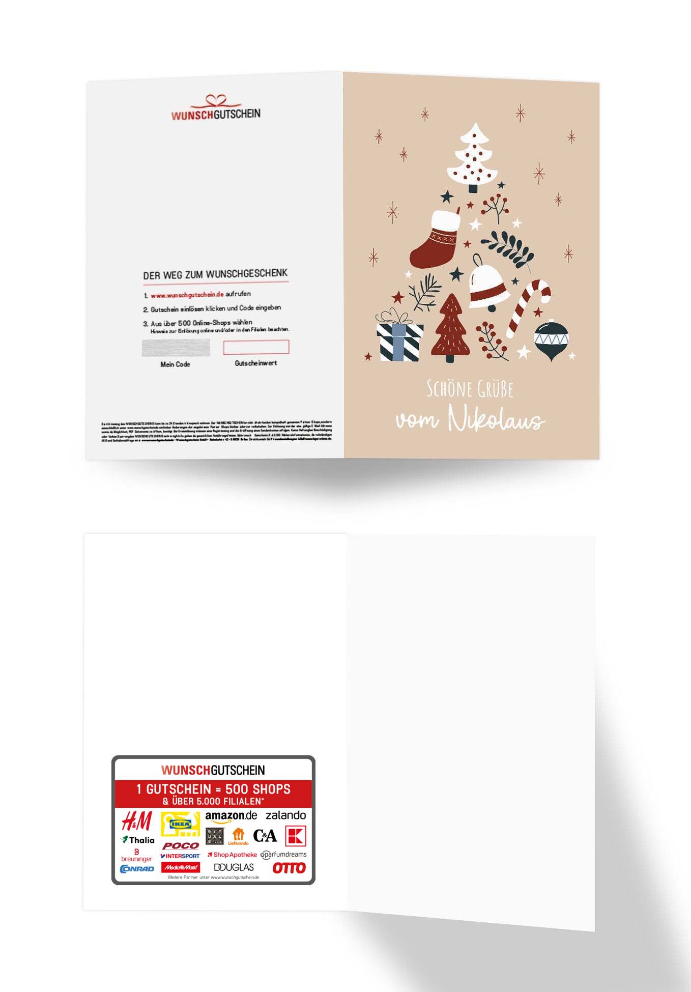 Grüße vom Nikolaus - Doodle Beige PDF