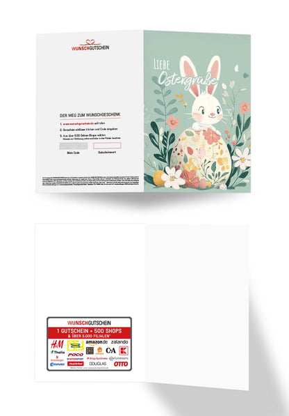 Liebe Ostergrüße - Hase Türkis PDF