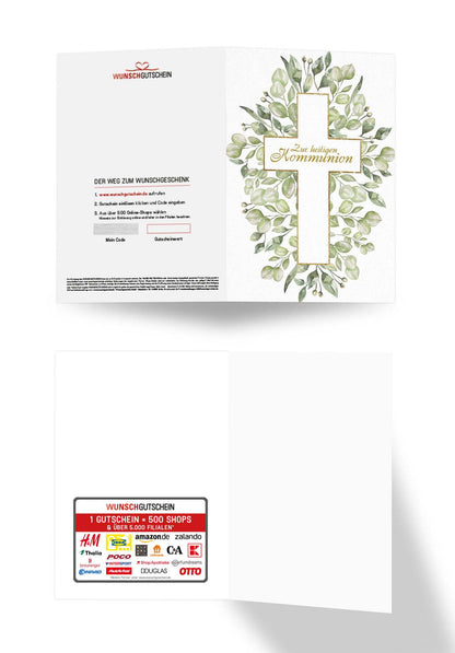 Zur heiligen Kommunion - Kreuz Blätter PDF