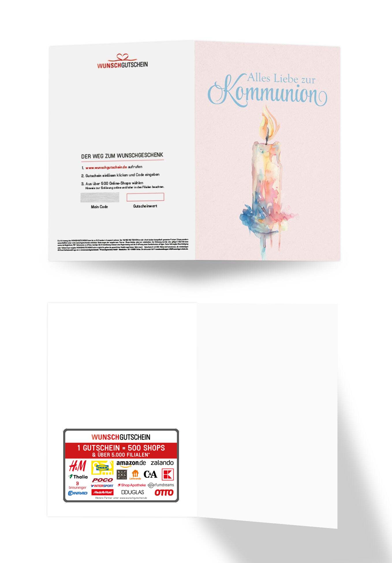 Alles Liebe zur Kommunion - Kerze Aquarell PDF