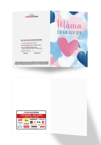 Mama hab dich lieb - Herzmuster Gemalt