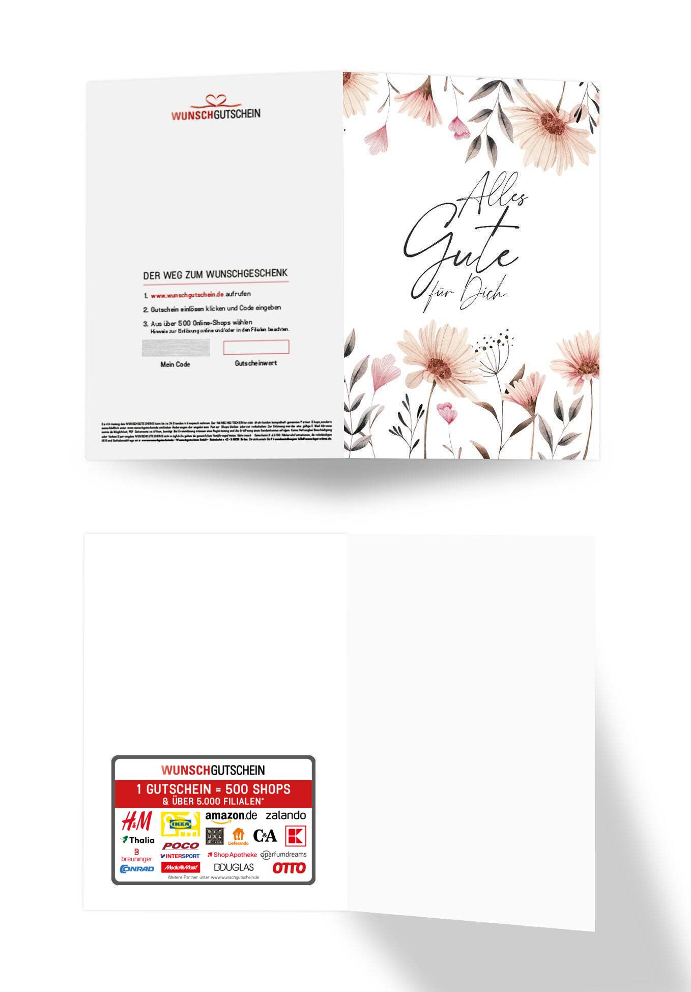 Alles Gute - Blumen weiß PDF