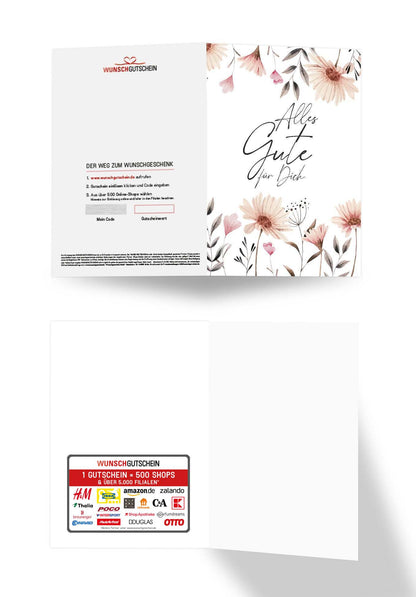 Alles Gute - Blumen weiß PDF