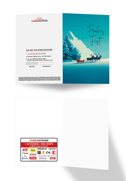 Frohes Fest - Schlitten Berge PDF