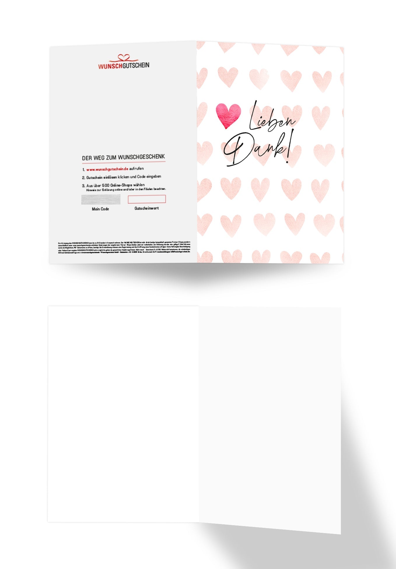 Lieben Dank - Herzen Aquarell PDF