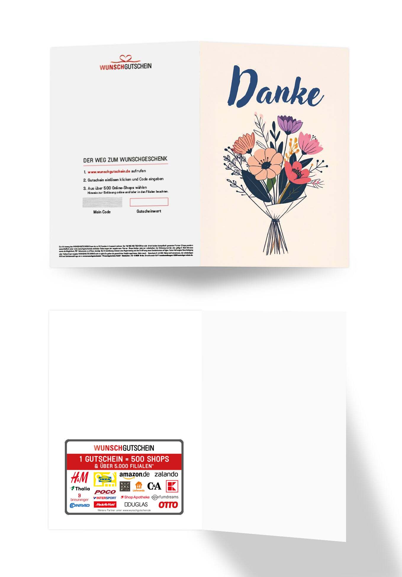 Danke - Blumenstrauß Beige PDF