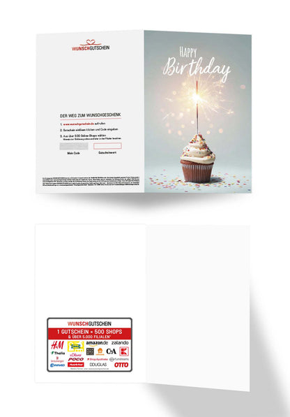 Wunschgutschein Happy Birthday - Muffin – Geschenkgutschein Ansicht 3