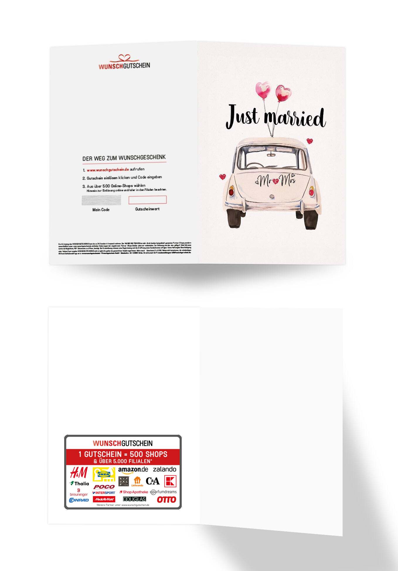 Just Married - Auto Weiß