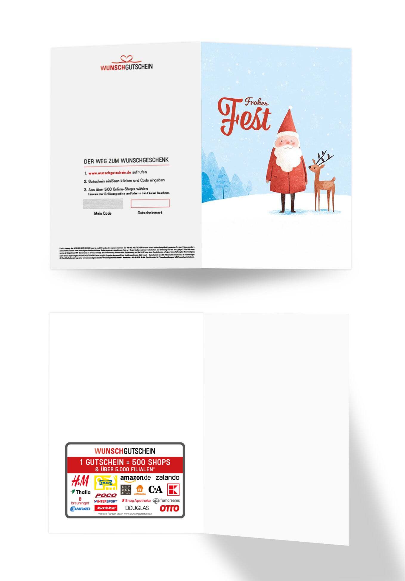 Frohes Fest - Weihnachtsmann Rentier PDF