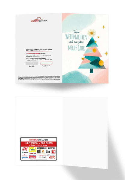 Frohe Weihnachten Neujahr - Tanne Grün Rosa PDF