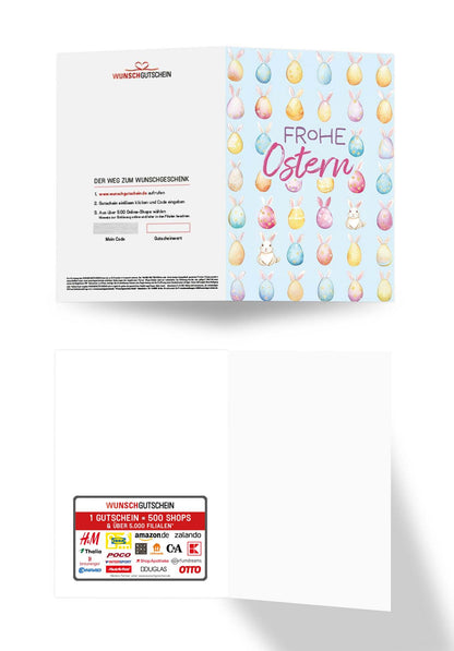 Frohe Ostern - Haseneier Muster PDF