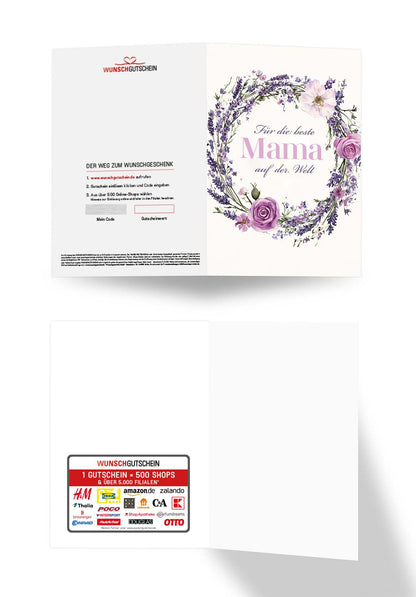 Für die beste Mama - Blumenkranz Lila