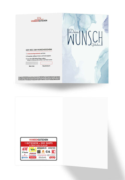 Dein Wunschgutschein - Aquarell Blau PDF