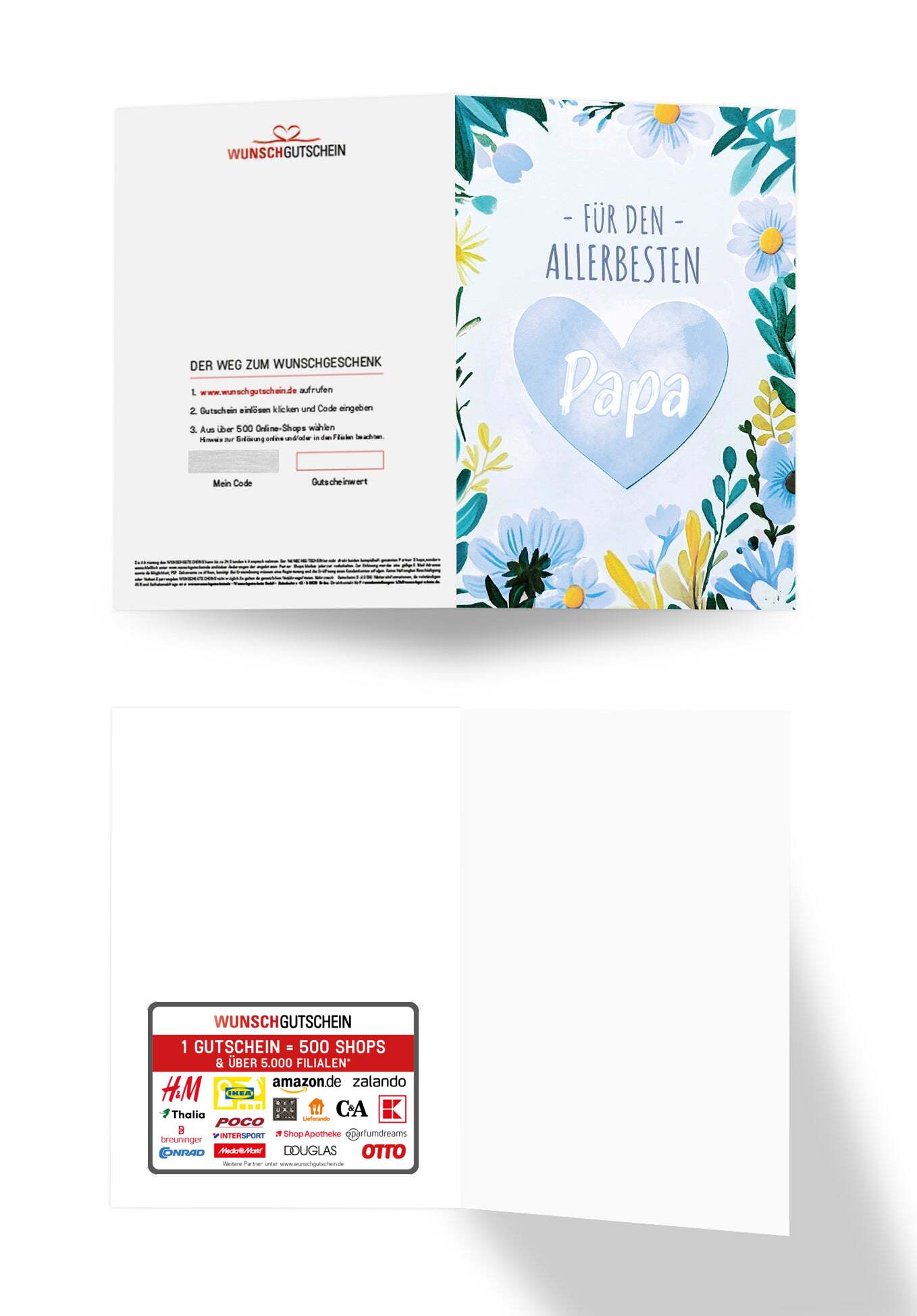 Für den allerbesten Papa - Herz Blumen PDF