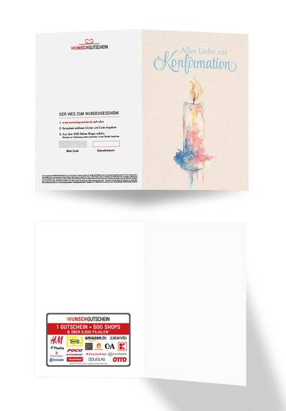 Zur Konfirmation - Kerze Aquarell PDF