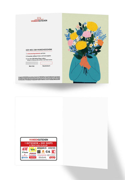 Person mit Blumenstrauß PDF