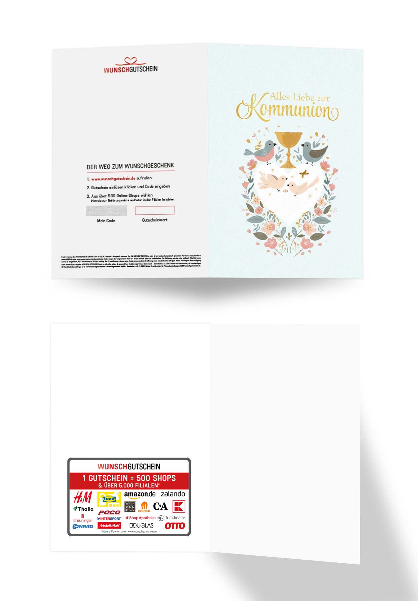 Alles Liebe zur Kommunion - Vögel Blumen PDF