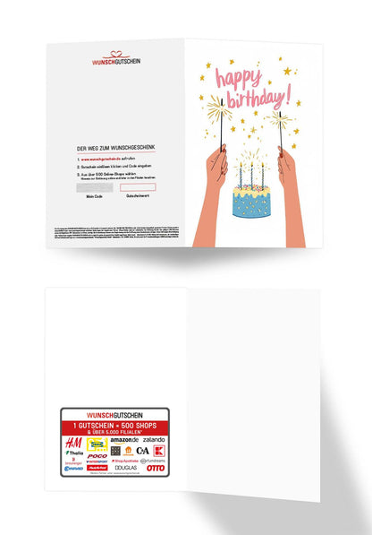 Happy Birthday - Wunderkerzen Torte PDF